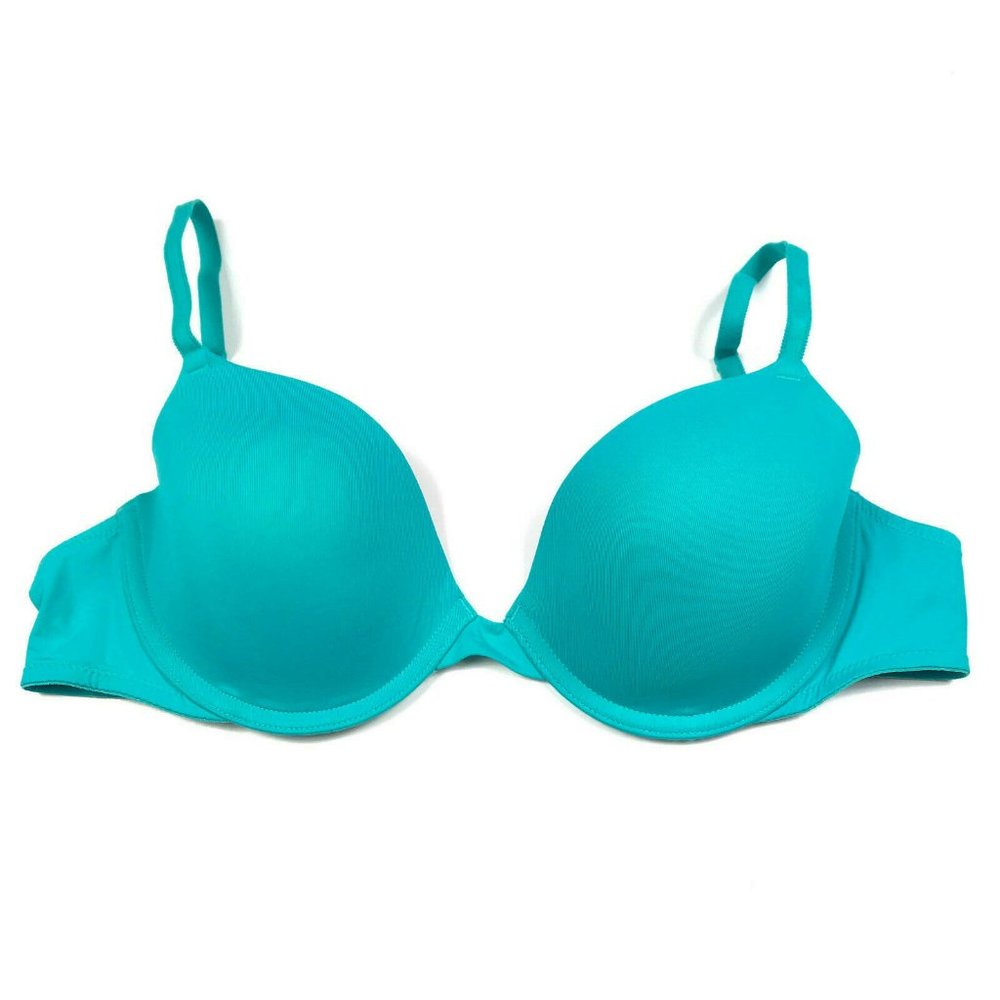 PINK Victoria's Secret Womens Blue Adjustable Wear Everywhere Demi Bra 32D